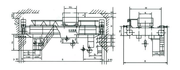 16/3.2噸雙梁行車結(jié)構(gòu)圖 16/3.2噸雙梁行車結(jié)構(gòu)圖