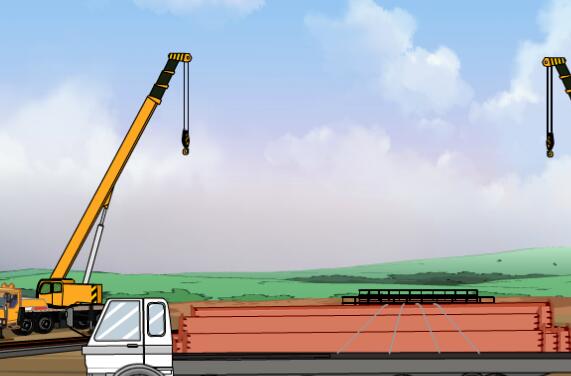 門式起重機(jī)拆卸完成裝車 門式起重機(jī)拆卸完成裝車